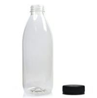 Classic Clear 30% RPET Juice Bottle With 38mm Tamper Evident Juice Cap